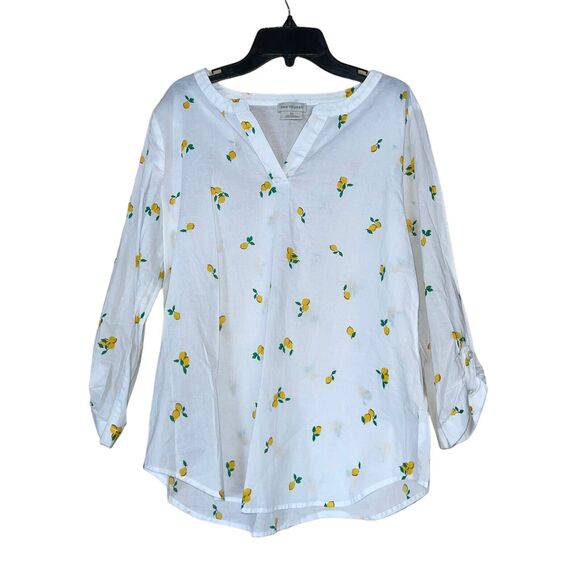 Van Heusen Blouse Lemon Floral Bundle Shirts Popover Tunic - Picture 4 of 15